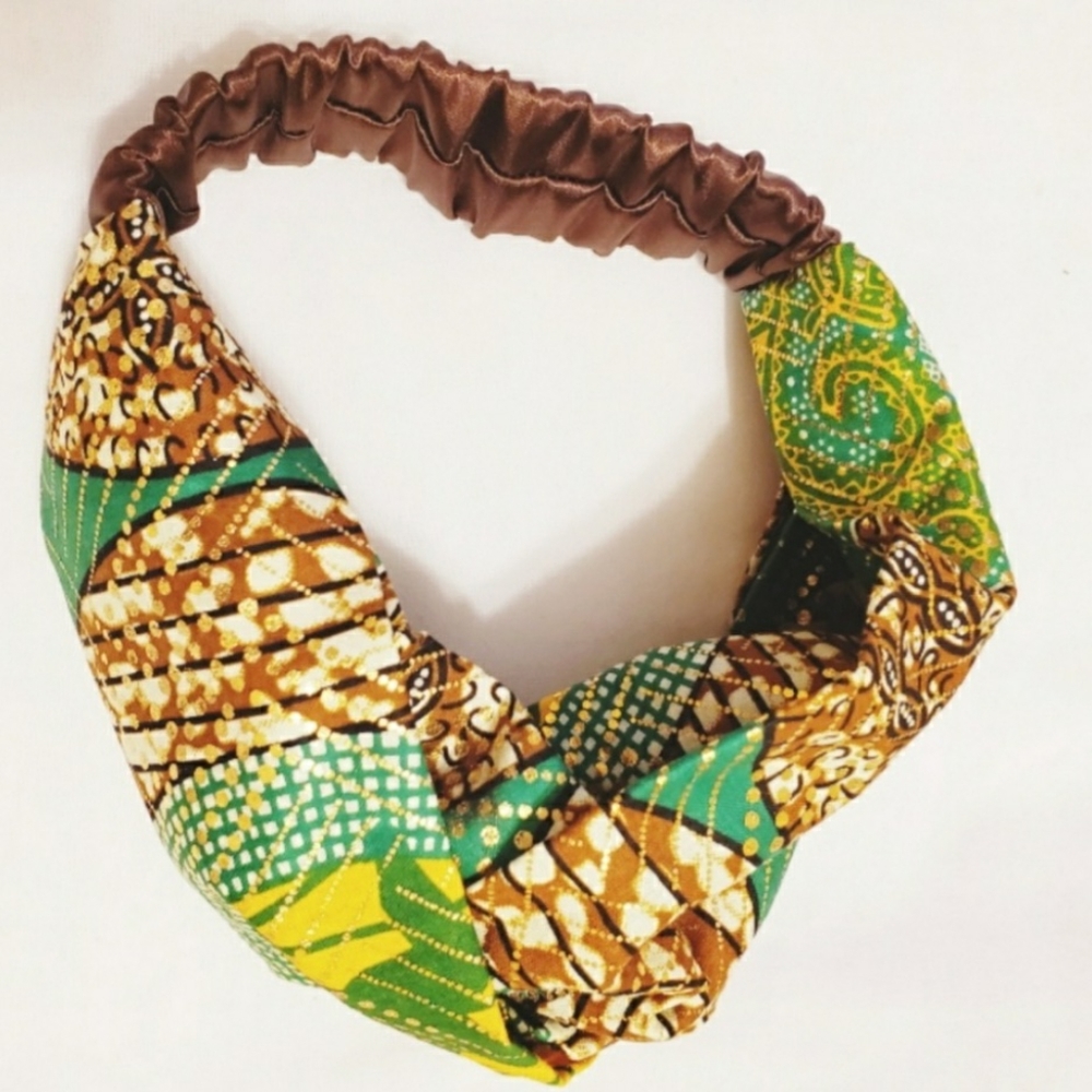Ankara Green Print Turban Style Headband